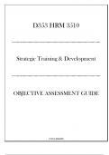 (WGU D353) HRM 3510 - Strategic Training & Development - Objective Assessment Guide 2024