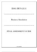 (WGU D361) BUS 2111 - Business Simulation - Final Assessment Guide 2024-2025