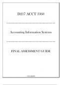 (WGU D217) ACCT 3360 - Accounting Information Systems - Final Assessment Guide 2024-2025