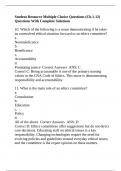 Student Resource Multiple Choice Questions (Ch.1-12) Questions With Complete Solutions