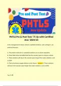 PHTLS Pre & Post Test Q&A Bundle Pack.  