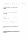 ATI Pathophysiology Final Exam Questions and Answers Graded A 2024