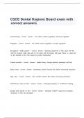 CSCE Dental Hygiene Board exam with correct answers.