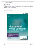 Test Bank - Evidence-Based Physical Examination Best Practices for Health & Well-Being Assessment 2nd Edition ( Kate Gawlik,2024) Latest Edition 