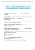 INDIANA NAIL TECHNOLOGY STATE BOARD QUESTIONS AND ANSWERS