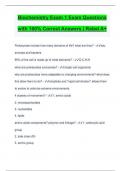 Biochemistry Exam 1 Exam Questions with 100% Correct Answers | Rated A+