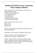 Hondros PN NUR172 Exam 1 Questions With Complete Solutions