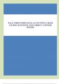 WALL STREET PREP EXAM (ACCOUNTING CRASH COURSE) QUESTIONS AND CORRECT ANSWERS 2024/2025