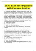 ENPC Exam 6th ed Questions With Complete Solutions