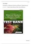 Test Bank For Foundations of Maternal-Newborn and Women's Health Nursing 7th Edition ( Sharon Smith Murray, Emily Slone McKinney,2024) Latest Edition 