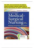 TEST BANK- DAVIS ADVANTAGE FOR MEDICAL-SURGICAL NURSING: MAKING CONNECTIONS TO PRACTICE 3RD EDITION 