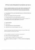 ATI Psych Anxiety/Schizophrenia Exam Questions and Answers