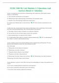 NURS 3100 My Lab Modules 1-3 Questions And Answers Rated A+ Solutions