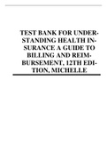 Test Bank for Understanding Health Insurance: A Guide to Billing and Reimbursement - 2020, 15th Edition By Michelle Green