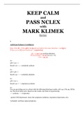 KEEP CALM and PASS  with MARK KLIMEK Review notes