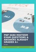 PNP 6680 MIDTERM EXAM QUESTIONS & ANSWERS ALREADY GRADED A+