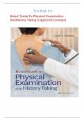 Test Bank- Bates' Guide To Physical Examination and History Taking 13th Edition by Lynn S. Bickley 2024/All chapters