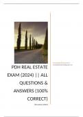 PDH Real Estate Exam (2024) || All Questions & Answers (100% Correct)