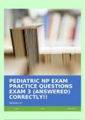 PEDIATRIC NP EXAM PRACTICE QUESTIONS EXAM 3 (ANSWERED) CORRECTLY!!