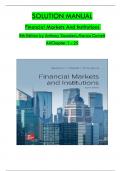 Solution Manual For Financial Markets and Institutions, 8th Edition by Anthony Saunders, Marcia Cornett, Verified Chapters 1 - 25, Complete Newest Version