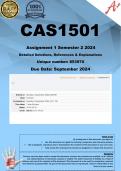 CAS1501 Assignment 1 (COMPLETE ANSWERS) Semester 2 2024