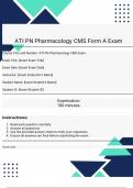 ATI PN Pharmacology CMS    :-2024-2025 - EXAM PREPARATIONs COMPILATION BUNDLE  100% GUARANTEED SUCCESS