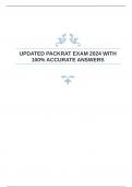 UPDATED PACKRAT EXAM 2024 WITH 100% ACCUARTE ANSWERS