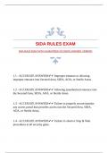 SIDA RULES EXAM WITH GUARANTEED ACCURATE ANSWERS |VERIFIED