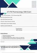 ATI PN Pharmacology CMS Final Exam Questions  with 100% Correct Answers