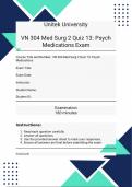  VN 304 Med Surg 2 Quiz 13: Psych Medications Exam