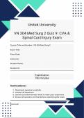 VN 304 Med Surg 2 Quiz 9: CVA & Spinal Cord Injury Exam