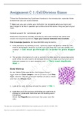 C-1.1 Assignment Cell Division Gizmo AA1 Exam 2024 Revision Guide 