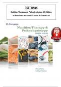 TEST BANK For Nutrition Therapy and Pathophysiology, 4th Edition by Nelms ISBN: 9780357041710, All 25 Chapters Covered, Verified Latest Edition