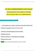 ATI RN COMPREHENSIVE EXIT EXAM NGN QUESTIONS AND VERIFIED ANSWERS  WELL GRADED, BEST ATI COMPREHENSIVE