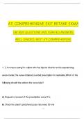 ATI COMPREHENSIVE EXIT RETAKE EXAM  2024 with Actual NGN Questions and Answers & Rationales, 100% Verified Answers