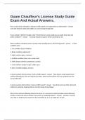  Guam Chauffeur's License Study Guide Exam And Actual Answers.