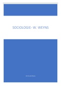 Inleiding tot de sociologie Prof. Walter Weyns