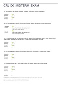 CRJ100_MIDTERM_EXAM ( latest update ) GRADED A+/CRJ100_MIDTERM_EXAM ( latest update ) GRADED A+/