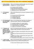  MTTC PE 044 PRACTICE TEST WITH VERIFIED ANSWERS