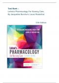 TEST BANK - Lehne's Pharmacology for Nursing Care, 11th Edition ( Jacqueline Burchum, Laura Rosenthal; 2024) Latest Edition || All Chapters 1-112