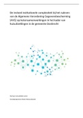De invloed institutionele complexiteit bij het naleven van de Algemene Verordening Gegevensbescherming (AVG) op ketensamenwerkingen in het kader van huisuitzettingen in de gemeente Dordrecht