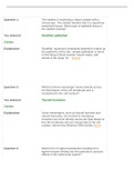 NURSE 395 - Pathophysiology Quizzes Unit 1 and 4. Questions and Answers.