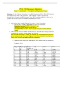 PSY 520 Week 5 Benchmark, Correlation and Regression (VERIFIED)