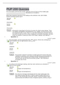 PUP 200 Quizzes( LATEST UPDATE ) GRADED A+/PUP 200 Quizzes( LATEST UPDATE ) GRADED A+/