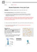 Gizmo Virus Lytic Cycle Student Exploration Sheet | Student Exploration: Virus Lytic Cycle (answered) Latest Summer 2021