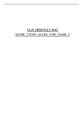 NUR 2868 ROLE AND SCOPE STUDY GUIDE FOR EXAM 2.