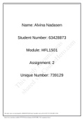 HFL 1501 ASSIGNMENT 2