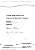 TAX 1501 ASSIGNMENT 1 (TUTORIAL)