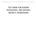 TEST BANK FOR HUMAN PHYSIOLOGY, 2ND EDITION, BRYAN H. DERRICKSON