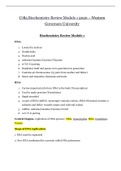 C785 Biochemistry Review Module 1 2020